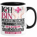 Medizinische Fachangestellte Ausbildung Start Geschenk Tasse Ich Bin Medizinische Fachangestellte In Der Ausbildung Ich Darf Das Kaffee-Becher Geschenkidee Schwarz Trendation