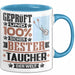 Taucher Geschenk Lustiger Spruch für Taucher Geschenkidee Bester Taucher Der Welt Blau Trendation