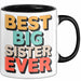 Big Sister Ältere Geschwister Schwestern Tasse Becher Geschenk Lustige Geschenkidee Spruch Die Beste Big Sister Aller Zeiten Trendation