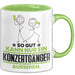 Konzertgänger Geschenk Tasse So Gut Kann Nur Ein Konzertgänger Aussehen Geschenkidee Kaffee-Becher Grün Trendation