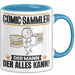 Comic-Sammler Tasse Geschenk für Comic-Sammler Der Mann Der Alles Kann Geschenkidee zum Geburtstag Blau Trendation