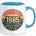 40 Geburtstag Party Tasse Geschenk Lustige Geschenkidee Spruch Original 1985 Limitierte Edition Blau Trendation