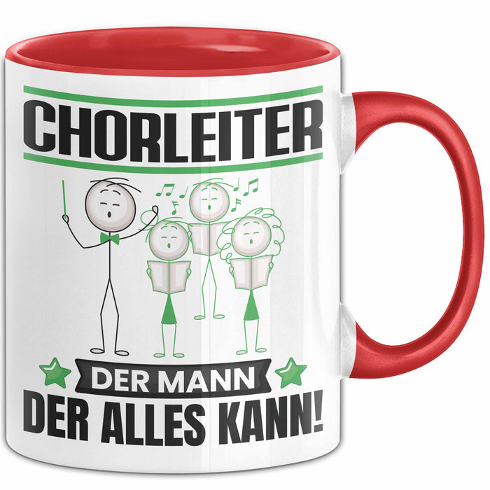 Chorleiter Tasse Geschenk für Chorleiter Der Mann Der Alles Kann Geschenkidee zum Geburtstag Rot Trendation