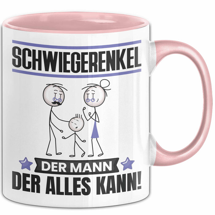 Schwiegerenkel Tasse Geschenk für Schwiegerenkel Der Mann Der Alles Kann Geschenkidee zum Geburtstag Rosa Trendation