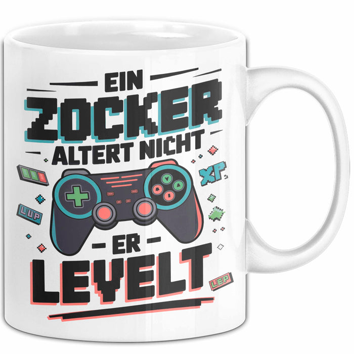 Gamer Geburtstag Tasse Geschenkidee Gamer Wird Nicht Älter Weiß Trendation