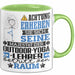 Outdoor-Yoga-Lehrer Geschenk Tasse Lustiger Spruch Erheben Sie Sich Der Outdoor-Yoga-Lehrer Betritt den Raum Grün Trendation