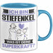 Stiefenkel Tasse Geschenk für Stiefenkel Geburtstag Lustiger Spruch Kaffee-Becher Was Ist Deine Superkraft Blau Trendation