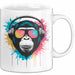 DJ Affe mit Sonnenbrille Tasse Becher Geschenk Lustige Geschenkidee Spruch Weiß Trendation