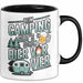 Camper Camping Bierliebhaber Tasse Geschenk Lustige Geschenkidee Spruch Beim Camping Gibt’S Schon Bier Vor Vier Schwarz Trendation