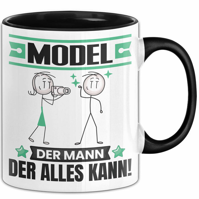 Model Tasse Geschenk für Model Der Mann Der Alles Kann Geschenkidee zum Geburtstag Schwarz Trendation