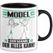Model Tasse Geschenk für Model Der Mann Der Alles Kann Geschenkidee zum Geburtstag Schwarz Trendation