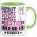 Ingenieur Geschenk Lustiger Spruch für Ingenieur Geschenkidee Bester Ingenieur Der Welt Grün Trendation