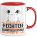 Fechter Geschenk Tasse Ich Bin Fechter Aber Sag Doch Einfach Superheld Lustige Geschenkdiee für Fechter Kaffee-Becher Rot Trendation