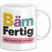 Schüler Abschluss Tasse Geschenk Lustige Geschenkidee Spruch Bam Fertig Weiß Trendation