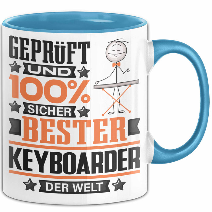 Keyboarder Geschenk Lustiger Spruch für Keyboarder Geschenkidee Bester Keyboarder Der Welt Blau Trendation