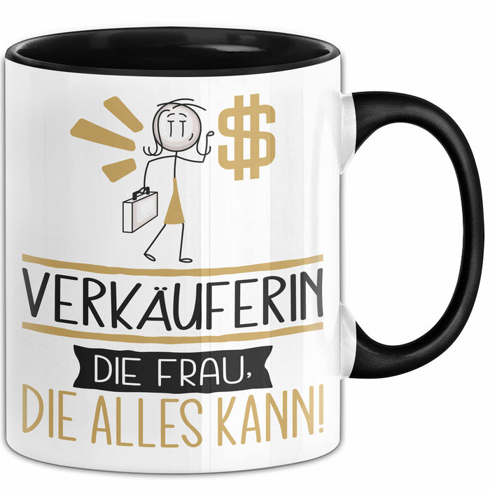 Verkäuferin Geschenk Tasse Becher Die Frau Die Allen Kann Geschenkidee für eine Verkäuferin Lustig Trendation