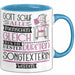 Songtexterin Geschenk Becher Tasse Gott Schuf Alle Menschen Gleich Nur Die Besten Durfeten Songtexterin Werden Geschenkidee Lustig Blau Trendation