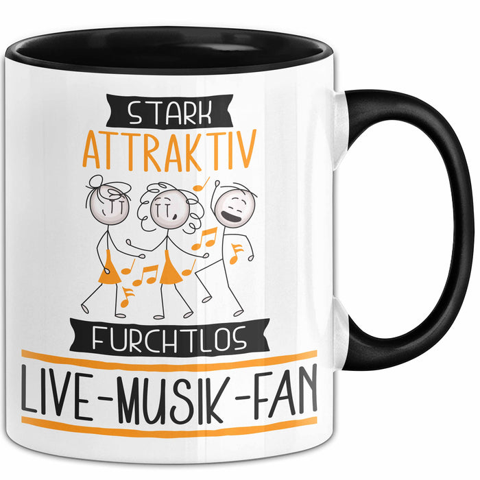 Live-Musik-Fan Tasse Geschenk Becher Stark Attraktiv Furchtlos Live-Musik-Fan Lustige Geschenkidee Trendation
