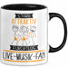 Live-Musik-Fan Tasse Geschenk Becher Stark Attraktiv Furchtlos Live-Musik-Fan Lustige Geschenkidee Trendation