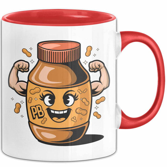 Nussbutter Fan Tasse Geschenkidee für Aufstrich Liebhaber Rot Trendation