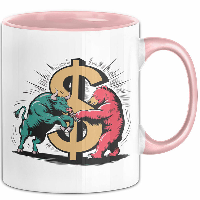 Börsenhändler Tasse Geschenkidee für Wall Street Fans Rosa Trendation