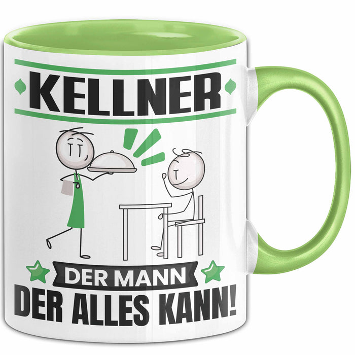 Kellner Tasse Geschenk für Kellner Der Mann Der Alles Kann Geschenkidee zum Geburtstag Grün Trendation