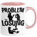 VR Gamer Tasse Geschenk für Gamer Zocker Männer Geschenkidee Problem und Lösung Zocken Rosa Trendation