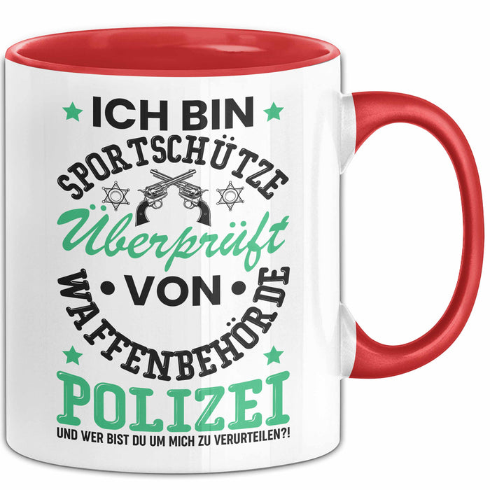 Sportschütze Tasse Geschenk Spruch Geschenkidee Geburtstag Ich Bin Sportschütze Rot Trendation