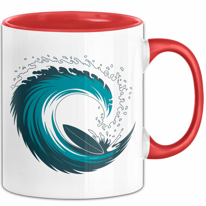 Surfer Tasse Geschenkidee Wellenreiter Lustiger Spruch Geschenkidee Lustig Rot Trendation