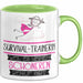 Survival-Trainerin Weil Es Keinen Schöneren Beruf Gibt Tasse Geschenk für Eine Survival-Trainerin Lustig Grün Trendation