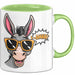 Esel Sonnenbrille Tasse Geschenk Lustige Geschenkidee Spruch Grün Trendation