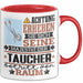 Taucher Geschenk Tasse Lustiger Spruch Erheben Sie Sich Der Taucher Betritt den Raum Rot Trendation