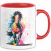 Pferde Tierliebhaber Tasse Geschenk Lustige Geschenkidee Spruch Rot Trendation