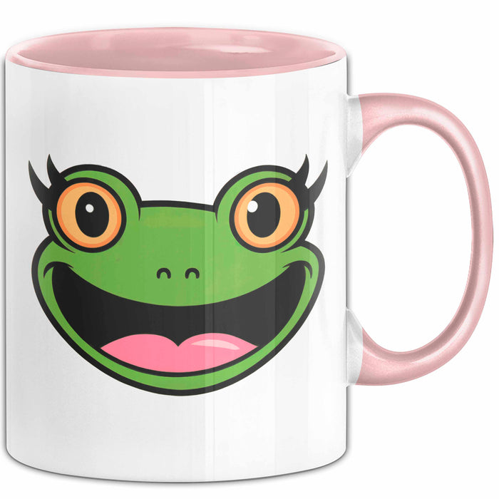 Frosch Tier Tasse Geschenk Lustige Geschenkidee Spruch Rosa Trendation