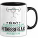 Fitnessfreak Geschenk Tasse So Gut Kann Nur Ein Fitnessfreak Aussehen Geschenkidee Kaffee-Becher Schwarz Trendation