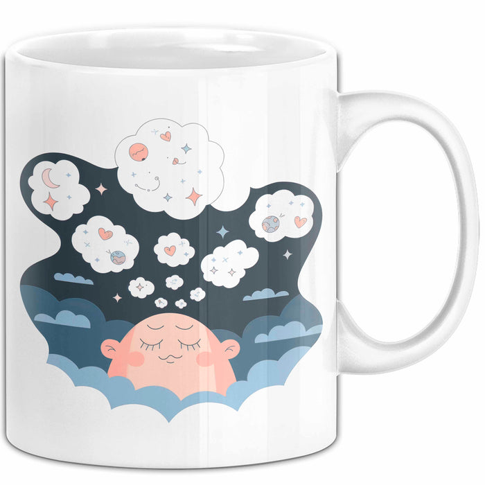 Tagträumer Tasse Geschenkidee für Fantasie Fan Weiß Trendation