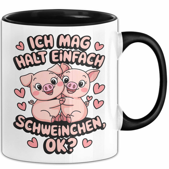 Schweinebauer Schweine Tier Tasse Geschenk Lustige Geschenkidee Spruch Ich Mag Halt Einfach Schweinchen Ok Trendation