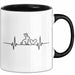 Kaninchen Hase Herzschlag Tasse Geschenk Lustige Geschenkidee Spruch Schwarz Trendation