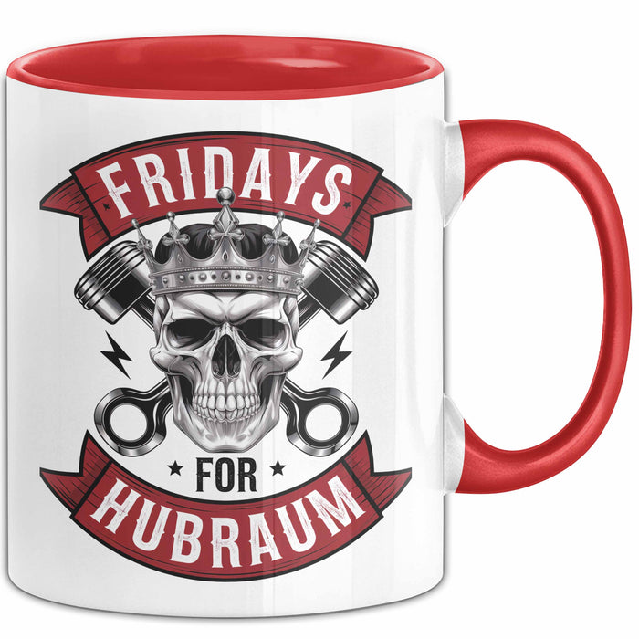 Automechaniker Tasse Geschenk Fridays For Hubraum Techniker Rot Trendation