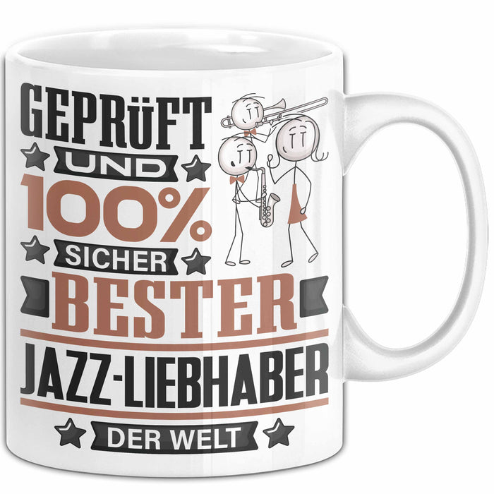 Jazz-Liebhaber Geschenk Lustiger Spruch für Jazz-Liebhaber Geschenkidee Bester Jazz-Liebhaber Der Welt Weiß Trendation