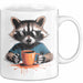 Waschbär Tierliebhaber Kaffee Tasse Geschenk Lustige Geschenkidee Spruch Weiß Trendation