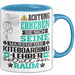 Kiteboarding-Lehrer Geschenk Tasse Lustiger Spruch Erheben Sie Sich Der Kiteboarding-Lehrer Betritt den Raum Blau Trendation