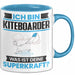Kiteboarder Tasse Geschenk für Kiteboarder Geburtstag Lustiger Spruch Kaffee-Becher Was Ist Deine Superkraft Blau Trendation