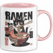 Katzen Tierliebhaber Tasse Geschenk Lustige Geschenkidee Spruch Katze Isst Ramen Nudeln Rosa Trendation