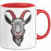 Ziegenliebhaber Tasse Geschenkidee Stalltier Enthusiast Geschenkidee Lustig Rot Trendation