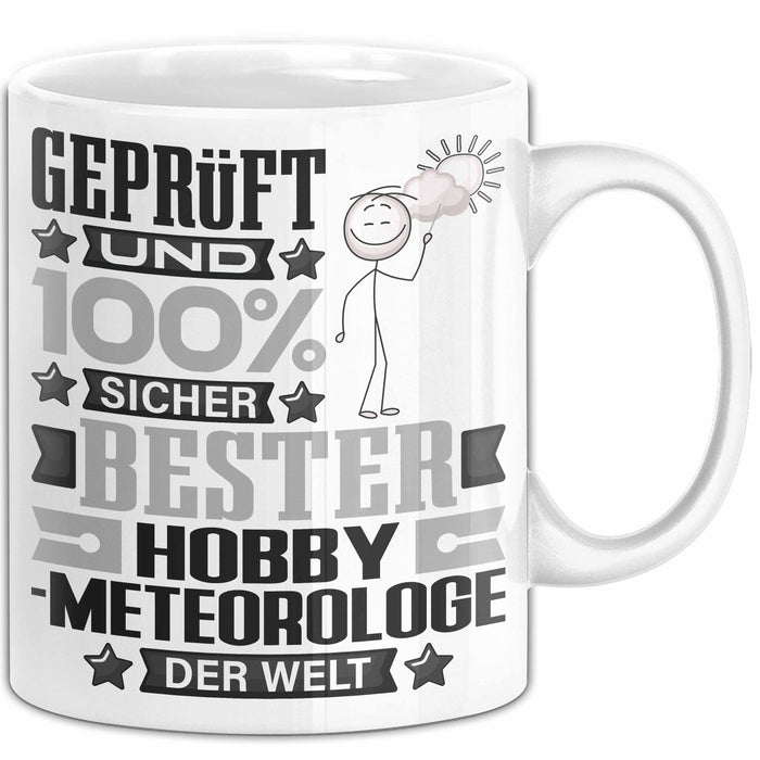 Hobbymeteorologe Geschenk Lustiger Spruch für Hobbymeteorologe Geschenkidee Bester Hobbymeteorologe Der Welt Weiß Trendation
