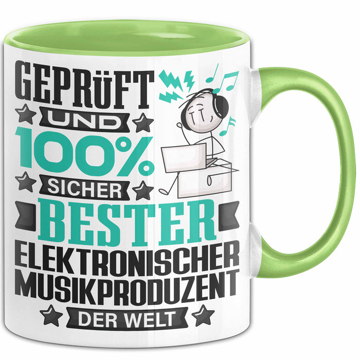 ElektronischerMusikproduzent Geschenk Lustiger Spruch für ElektronischerMusikproduzent Geschenkidee Bester ElektronischerMusikproduzent Der Welt Grün Trendation