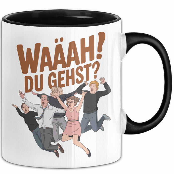 Büroarbeit Kollege Abschied Tasse Geschenk Lustige Geschenkidee Spruch Du Gehst Schwarz Trendation