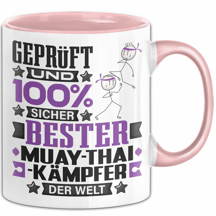 Muay-Thai-Kämpfer Geschenk Lustiger Spruch für Muay-Thai-Kämpfer Geschenkidee Bester Muay-Thai-Kämpfer Der Welt Rosa Trendation