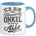 Tätowierter Onkel Tasse Geschenk Lustige Geschenkidee Spruch Blau Trendation